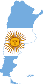Mappa e bandiera argentina Mappa e bandiera argentina